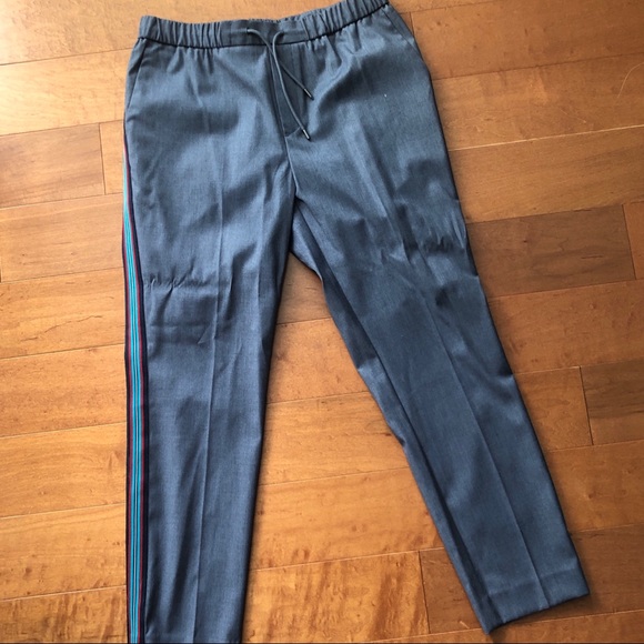 Topman Other - Topman Grey Drawstring Pant with Turquoise and Red